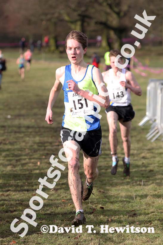 Samuel Whitehead (Vale Royal)  under-17 mens Northern Cross Country Champs, Knowsley Safari Park. Photo: David T. Hewitson/Sports for All Pics
